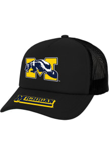 Mitchell and Ness Michigan Wolverines Team Origins Trucker Adjustable Hat - Black