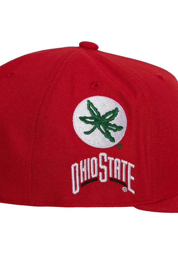 Mitchell and Ness Ohio State Buckeyes Mens Red Team Origins Fitted Hat