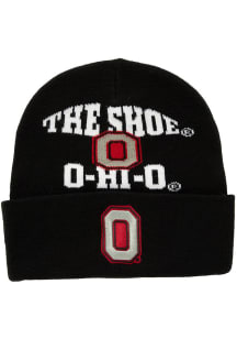 Mitchell and Ness Ohio State Buckeyes Black Team Origins Cuff Mens Knit Hat