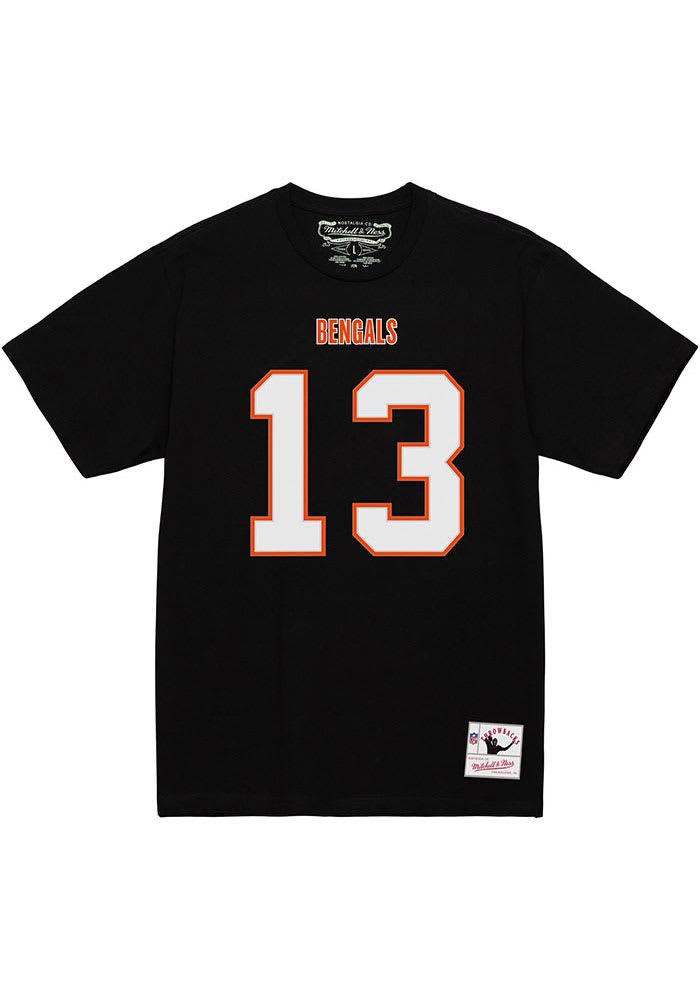 Ken Riley Cincinnati Bengals Black NAME AND NUMBER Short Sleeve Player T Shirt