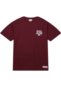 Mitchell and Ness Texas A&amp;M Aggies Maroon Premium Pocket Short Sleeve Fashion T Shirt