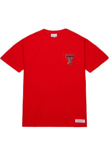 Mitchell and Ness Texas Tech Red Raiders Red Premium Pocket Short Sleeve Fashion T Shirt