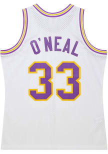 Shaquille O'Neal  Mitchell and Ness LSU Tigers White Authentic Jersey