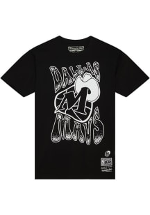 Mitchell and Ness Dallas Mavericks Black Flashback Short Sleeve Fashion T Shirt