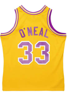 Shaquille O'Neal  Mitchell and Ness LSU Tigers Gold Authentic Jersey