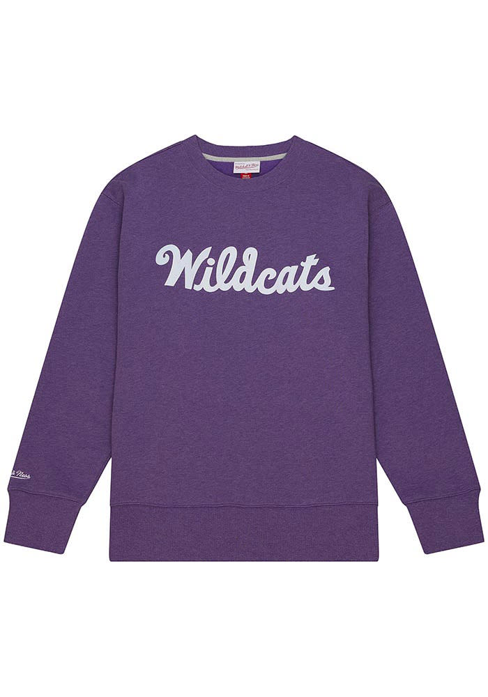 Mitchell and Ness K-State Wildcats Mens Purple Playoff Win Long Sleeve Fashion Sweatshirt
