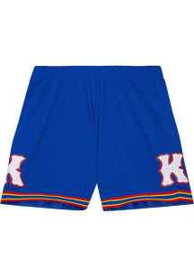 Mitchell and Ness Kansas Jayhawks Mens Blue 1987 Basketball Shorts