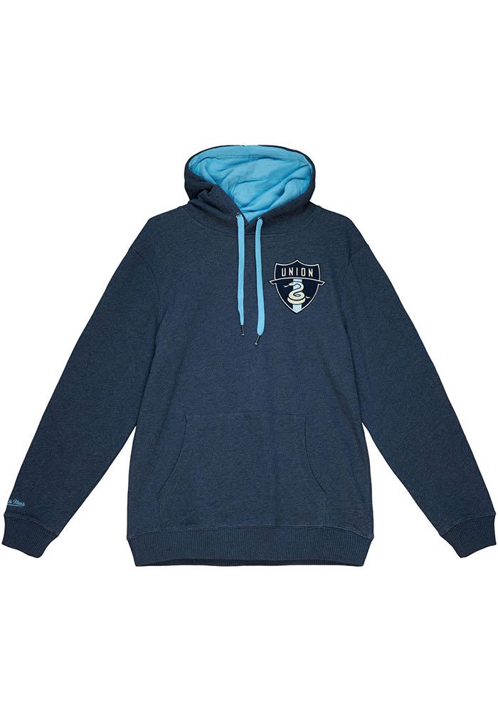 Mitchell and Ness Philadelphia Union Mens Navy Blue CLASSIC FRENCH TERRY Fashion Hood