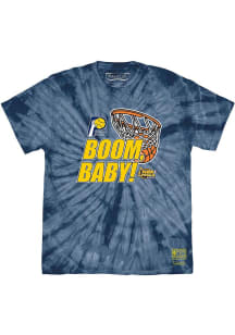 Mitchell and Ness Indiana Pacers Navy Blue Boom Baby Short Sleeve T Shirt