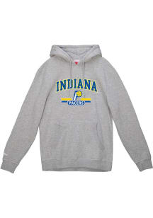 Mitchell and Ness Indiana Pacers Mens Grey 3 Point Arc Fashion Hood