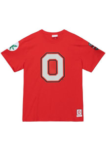 Mitchell and Ness Ohio State Buckeyes Red Origins Short Sleeve Fashion T Shirt