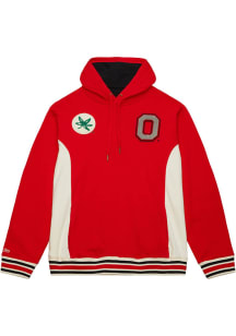 Mitchell and Ness Ohio State Buckeyes Mens Red French Terry Fashion Hood