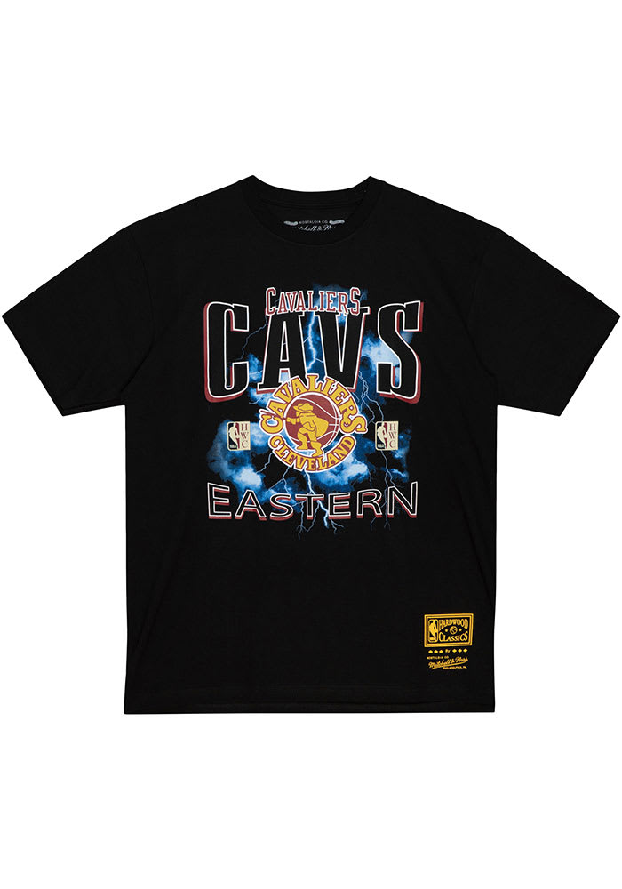 Mitchell and Ness Cleveland Cavaliers Black Playoffs Short Sleeve T Shirt