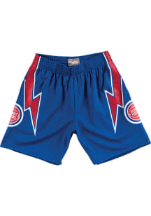 Mitchell and Ness Detroit Pistons Mens Red SWINGMAN Shorts