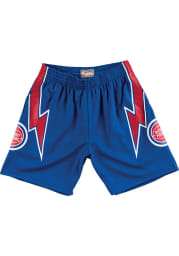 Mitchell and Ness Detroit Pistons Mens Red SWINGMAN Shorts