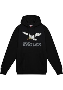 Mitchell and Ness Philadelphia Eagles Mens Black Retro Fashion Hood