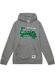 Mitchell and Ness Philadelphia Eagles Mens Grey Retro Fashion Hood