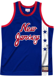 Mitchell and Ness Brooklyn Nets Mens Blue Heritage Short Sleeve Tank Top