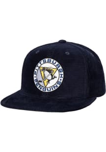 Mitchell and Ness Pittsburgh Penguins Navy Blue All Directions Mens Snapback Hat