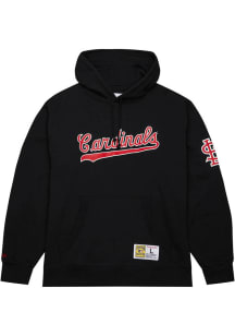 Mitchell and Ness St Louis Cardinals Mens Black Game Time Long Sleeve Hoodie