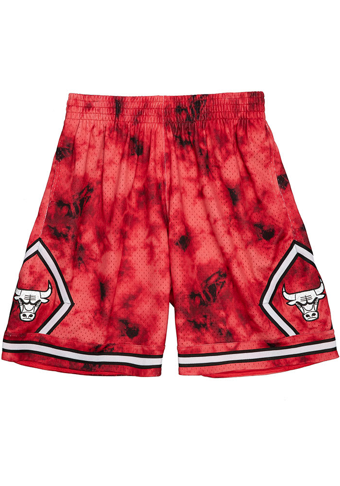 Mitchell and Ness Chicago Bulls Mens Red GALAXY Shorts