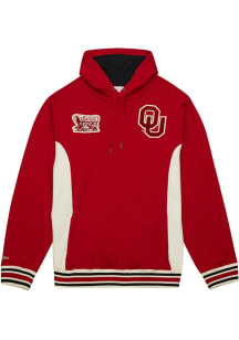 Mitchell and Ness Oklahoma Sooners Mens Crimson French Terry Fashion Hood