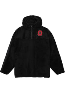 Mitchell and Ness Ohio State Buckeyes Mens Black Sherpa Pullover Jackets