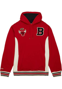 Mitchell and Ness Chicago Bulls Mens Red French Terry Fashion Hood