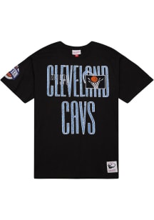 Mitchell and Ness Cleveland Cavaliers Black OG 2.0 Short Sleeve Fashion T Shirt