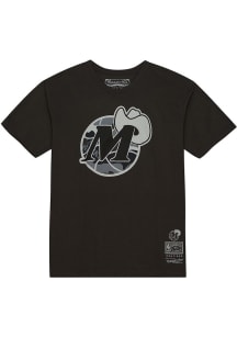 Mitchell and Ness Dallas Mavericks Black Ghost Camo Short Sleeve Fashion T Shirt