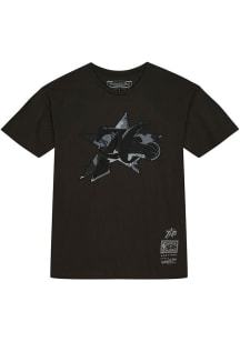 Mitchell and Ness Philadelphia 76ers Black Ghost Camo Short Sleeve Fashion T Shirt