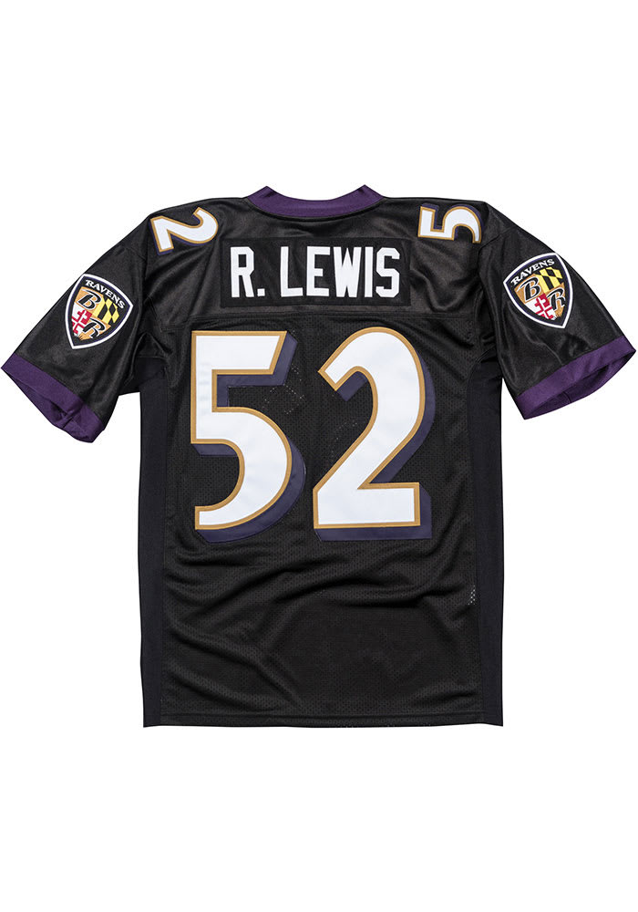 Mitchell And Ness NFL Legacy Jersey Ravens Lewis Black Purple (Mens)