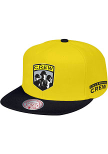 Mitchell and Ness Columbus Crew Yellow Retro 2T Mens Snapback Hat