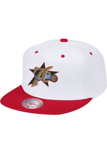 Mitchell and Ness Philadelphia 76ers White Reframe 2T 2.0 Pro Mens Snapback Hat