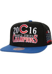 Mitchell and Ness Chicago Cubs Black World Series Champions 2T Mens Snapback Hat