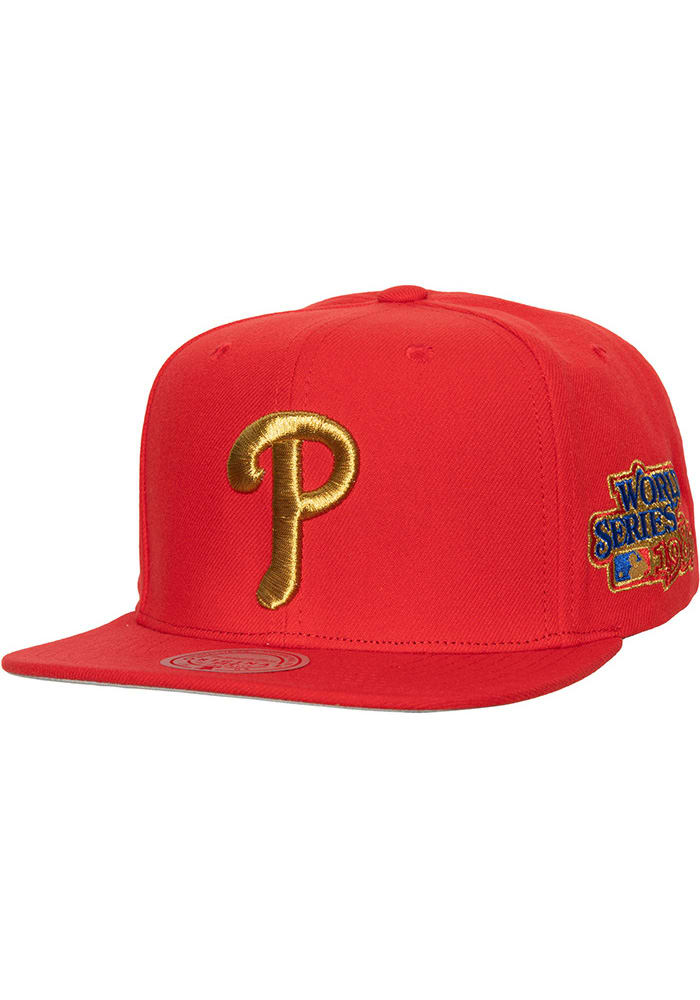 Men's Philadelphia Phillies Mitchell & Ness Red Champ'd Up Snapback Hat