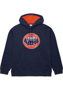 Mitchell and Ness Houston Astros Mens Navy Blue Snow Washed Fashion Hood