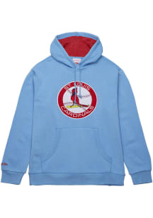 Mitchell and Ness St Louis Cardinals Mens Light Blue Snow Washed Fashion Hood
