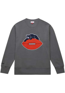 Mitchell and Ness Chicago Bears Mens Grey Snow Washed Long Sleeve Fashion Sweatshirt