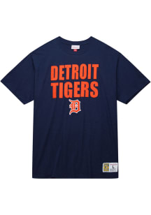 Mitchell and Ness Detroit Tigers Navy Blue Legendary Short Sleeve Fashion T Shirt
