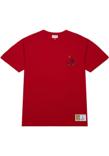 Mitchell and Ness St Louis Cardinals Red Premium Short Sleeve Fashion T Shirt