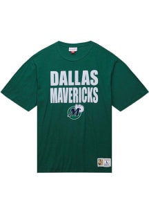 Mitchell and Ness Dallas Mavericks Green Legendary Short Sleeve Fashion T Shirt