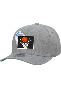 Mitchell and Ness Cleveland Cavaliers Grey Team Heather 2.0 HWC Stretch Mens Snapback Hat