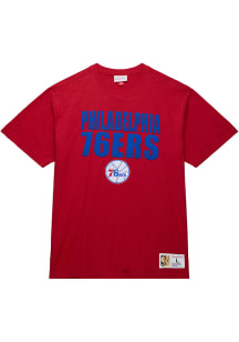 Mitchell and Ness Philadelphia 76ers Red Legendary Short Sleeve Fashion T Shirt