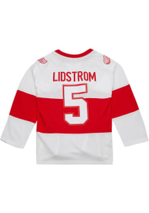 Mitchell and Ness Nicklas Lidstrom Detroit Red Wings Mens White 2008 Hockey Jersey