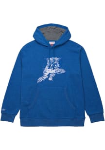 Mitchell and Ness Kentucky Wildcats Mens Blue Snow Washed Fashion Hood