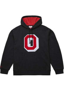 Mitchell and Ness Ohio State Buckeyes Mens Black Snow Washed Fashion Hood