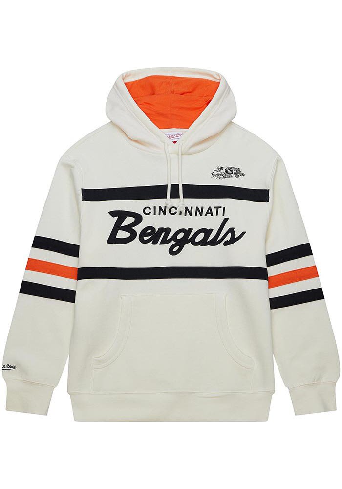 Mitchell and Ness Cincinnati Bengals Mens CREAM Head Coach Long