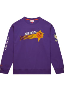 Mitchell and Ness Phoenix Suns Mens Purple There and Back Long Sleeve Crew Sweatshirt