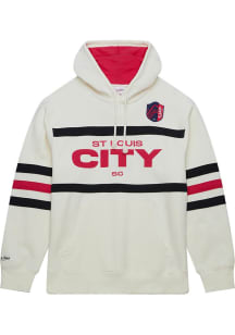 Mitchell and Ness St Louis City SC Mens White Head Coach Fashion Hood